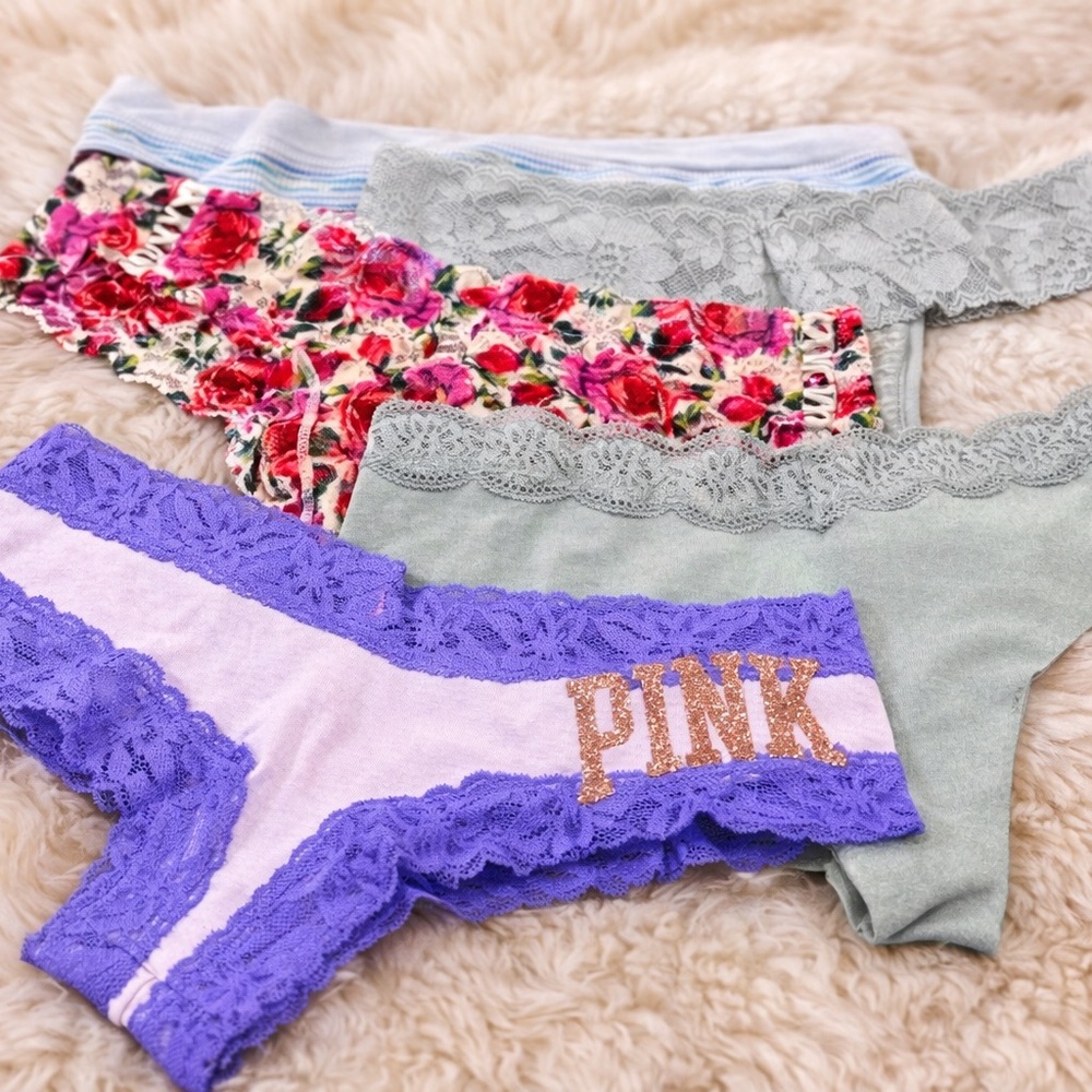 Victoria’s Secret Floral and Lace Panty Set
